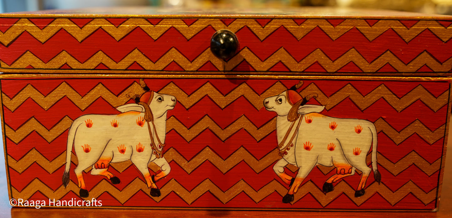 Handpainted Shrinathji Box 10"10"x4"