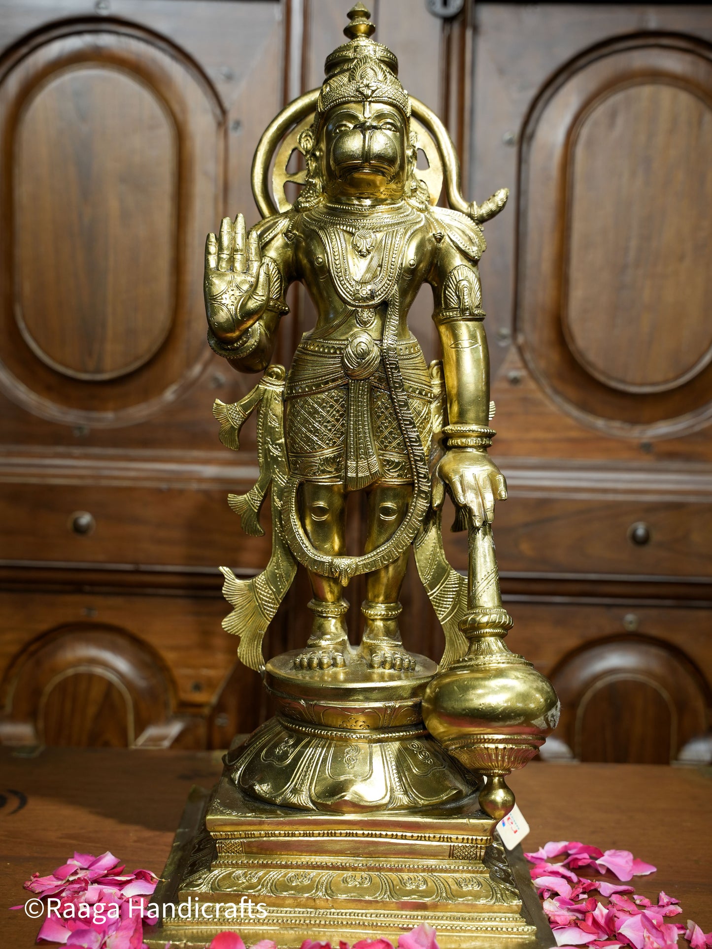 Bronze Fine Carved Lord Hanuman 21"