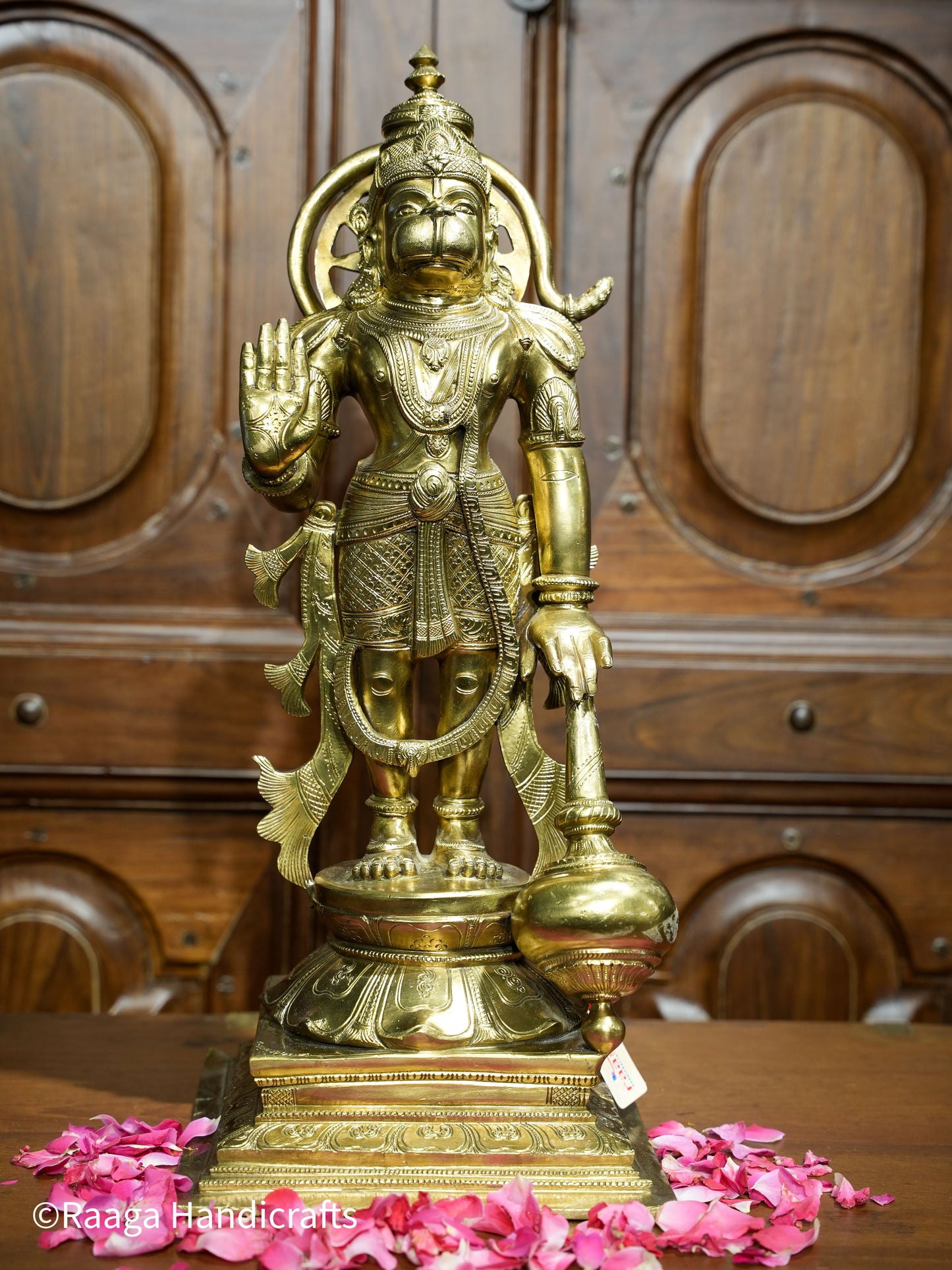 Bronze Fine Carved Lord Hanuman 21"