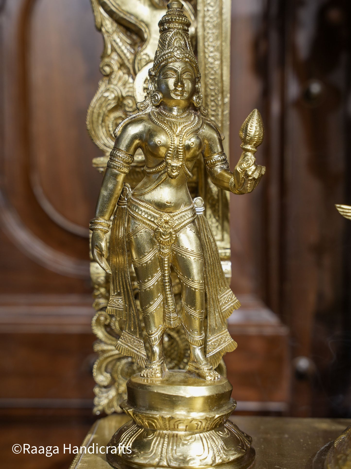 Bronze Fine Carved Lord Vishnu 43"
