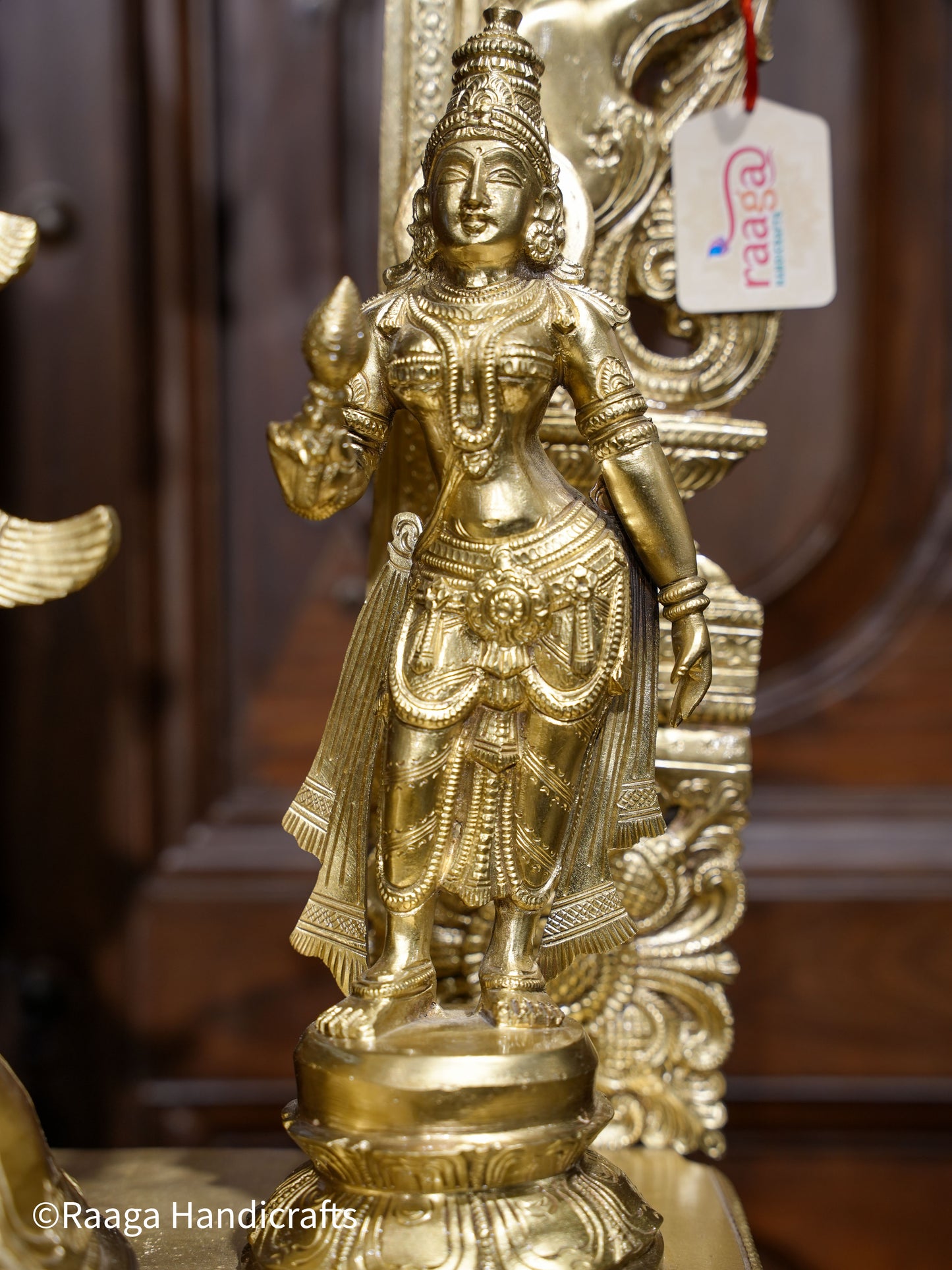 Bronze Fine Carved Lord Vishnu 43"