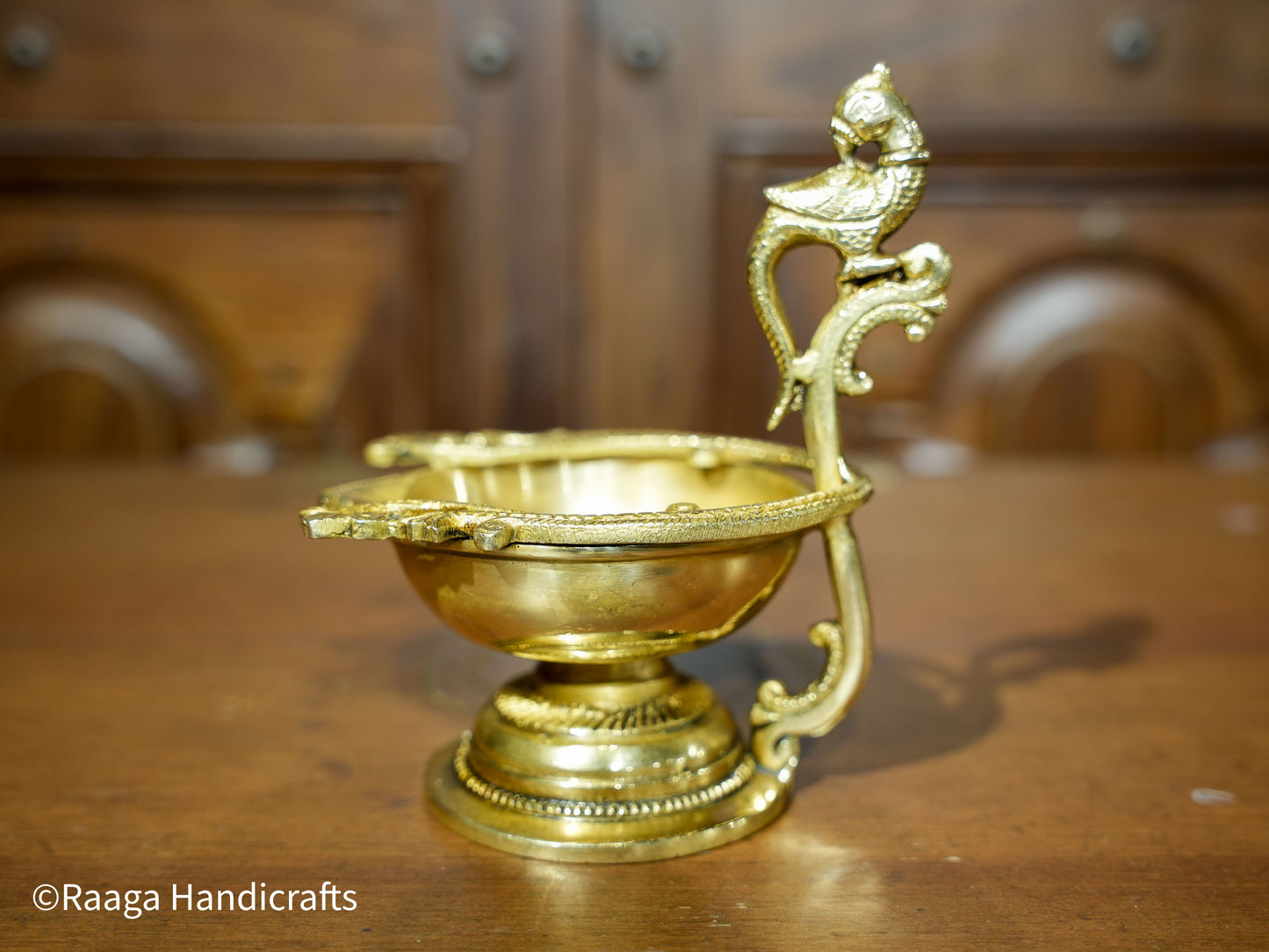 Brass Peacock Diya