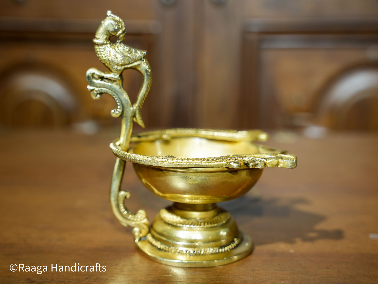 Brass Peacock Diya