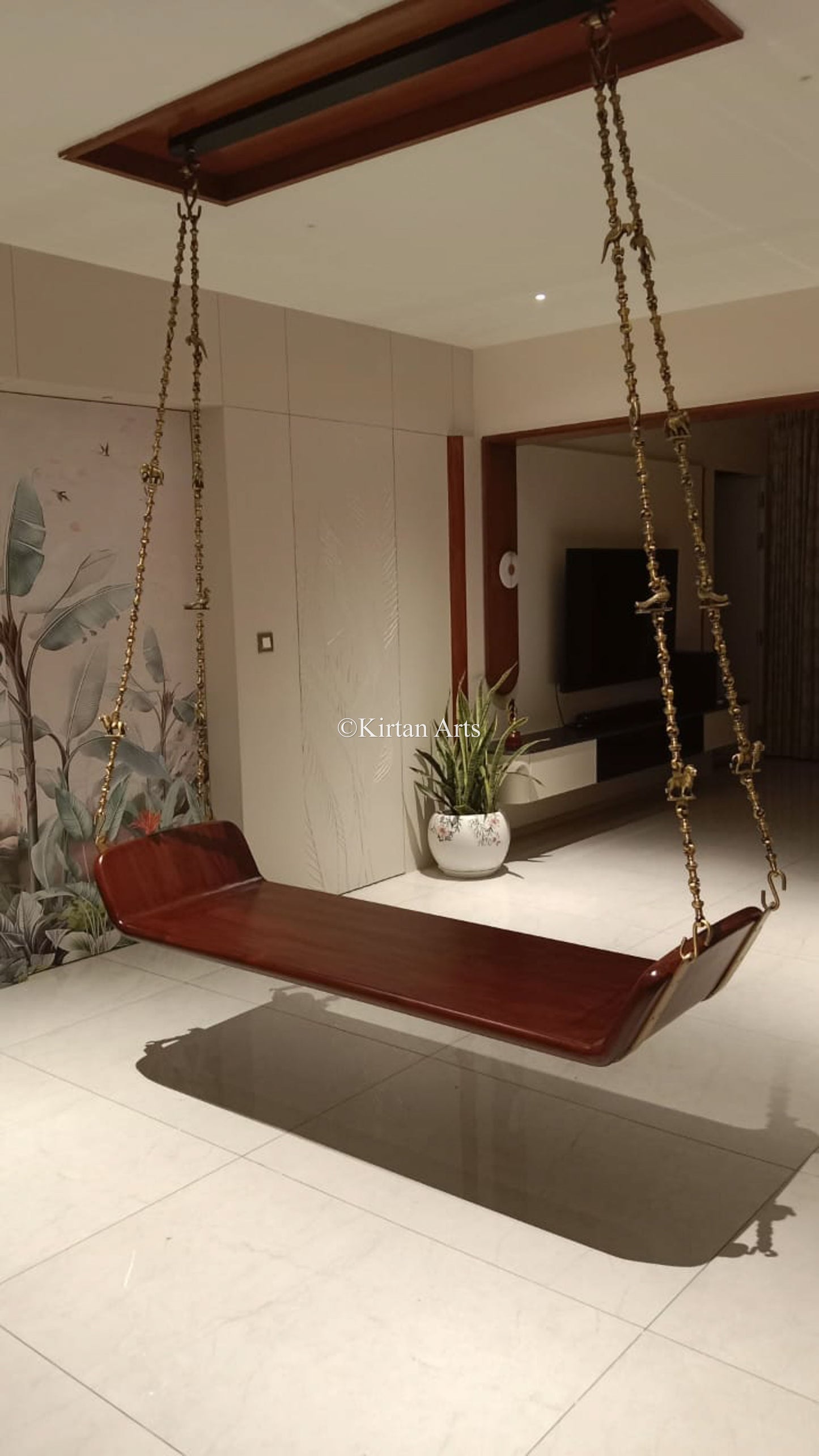 Teakwood Jhula/Swing/Oonjal | 6x2 ft | Boat Design