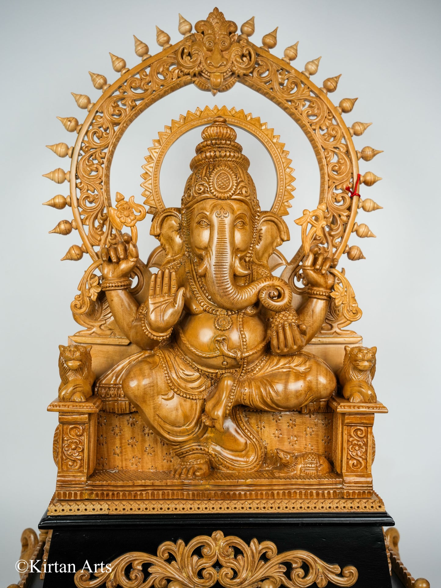 Wood Carved Ganesha 3ft