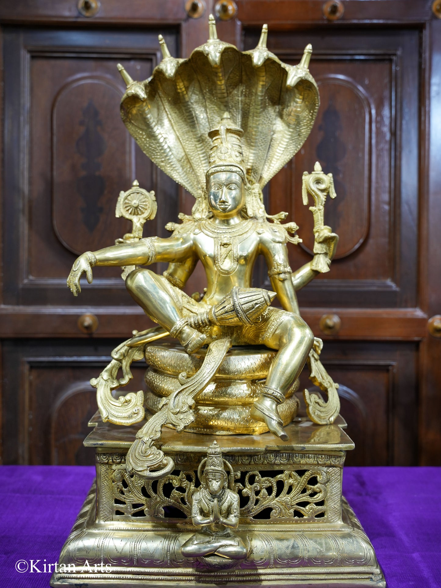 Lord Vishnu seated on SeshNag