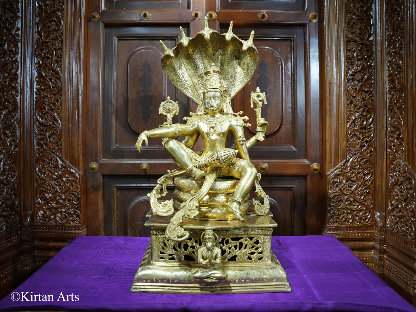 Lord Vishnu seated on SeshNag