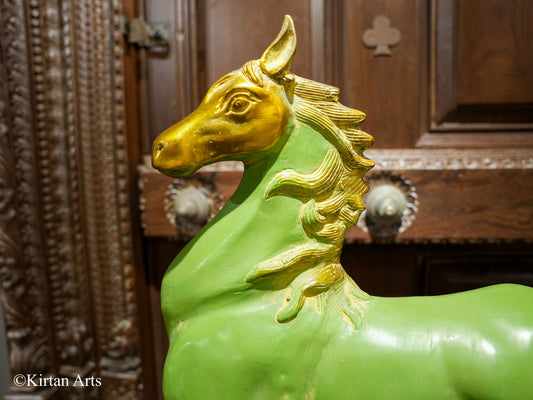 Brass Horse Green Gold 19"