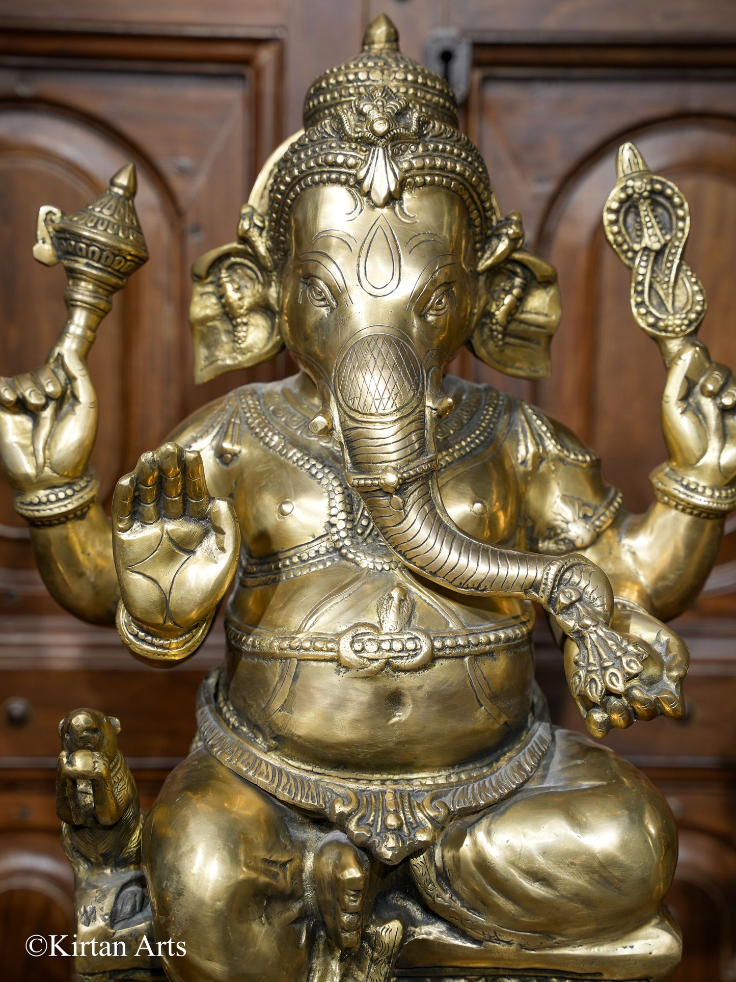Lord Ganesha Brass Idol 26"