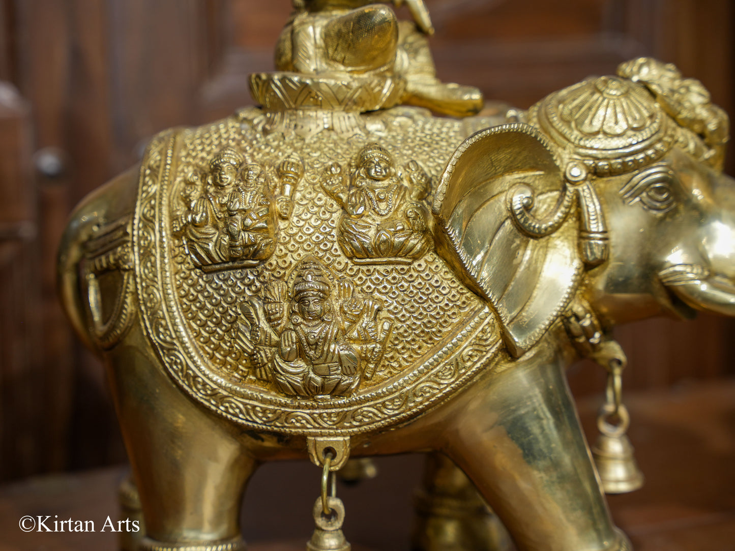 Brass Ashtalakshmi on Elephant - 15"