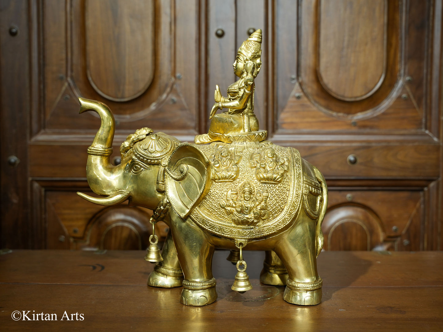 Brass Ashtalakshmi on Elephant - 15"