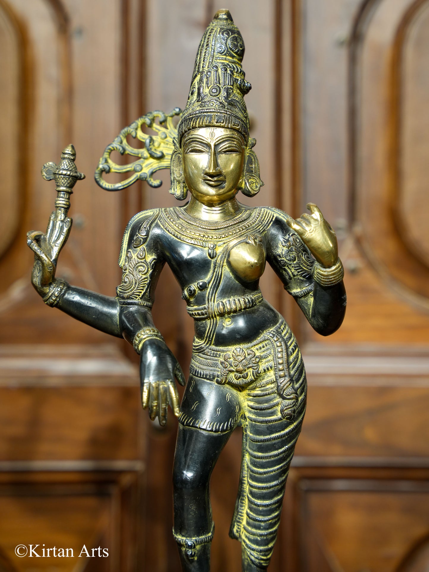 Brass Ardhanarishvara Antique Finish 19"