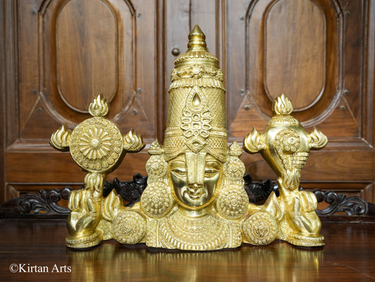 Brass Tirupati Balaji (Venkateshwara) Bust 20"