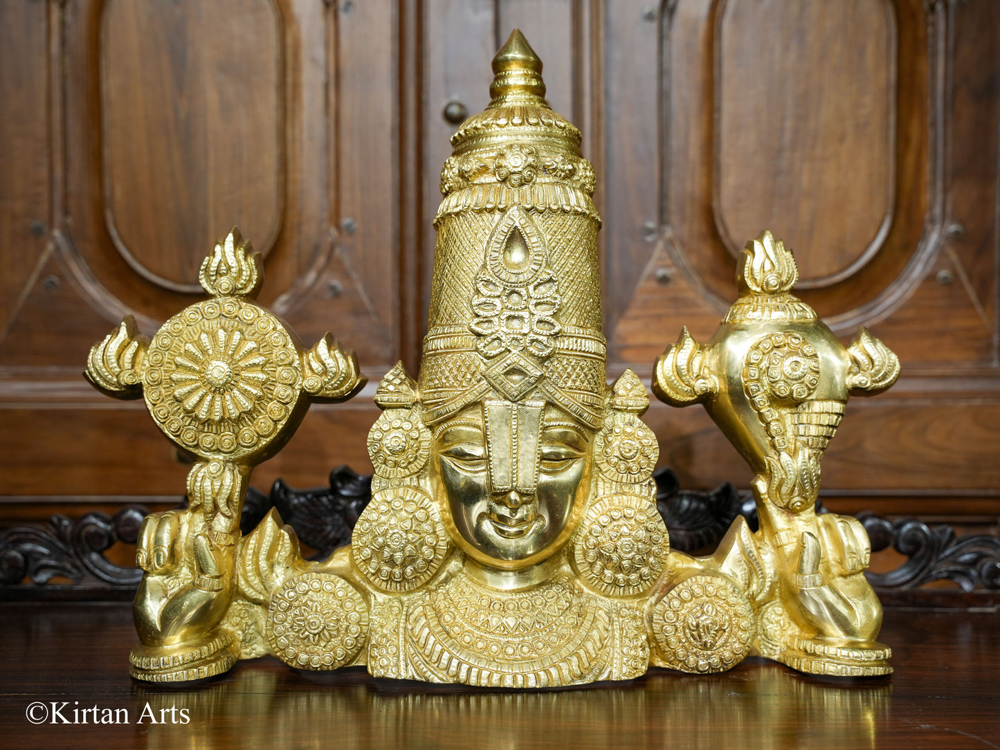 Brass Tirupati Balaji (Venkateshwara) Bust 20"