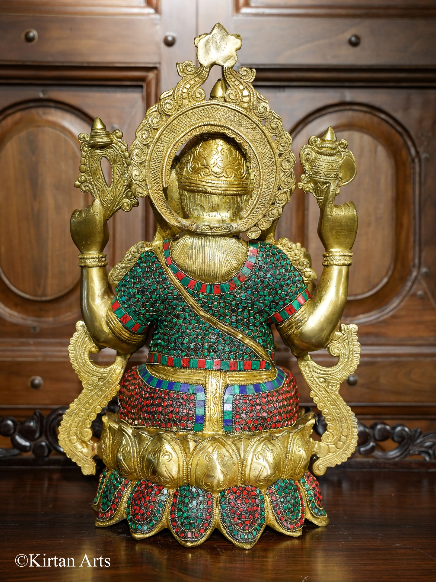 Brass Ganesha with Stonework
