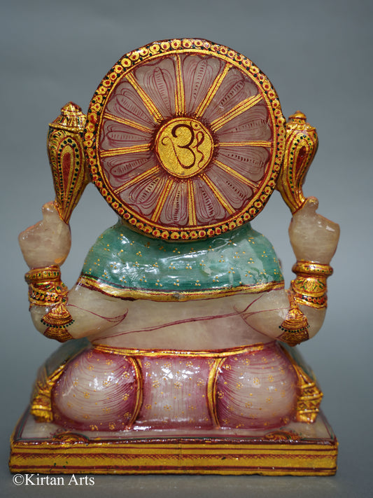 Rose Quartz Ganesha 10"