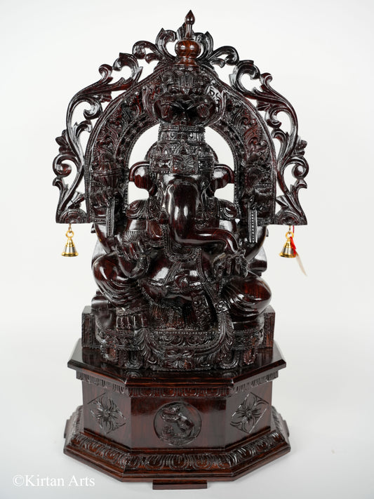 Lord Ganesha in Rosewood 28"