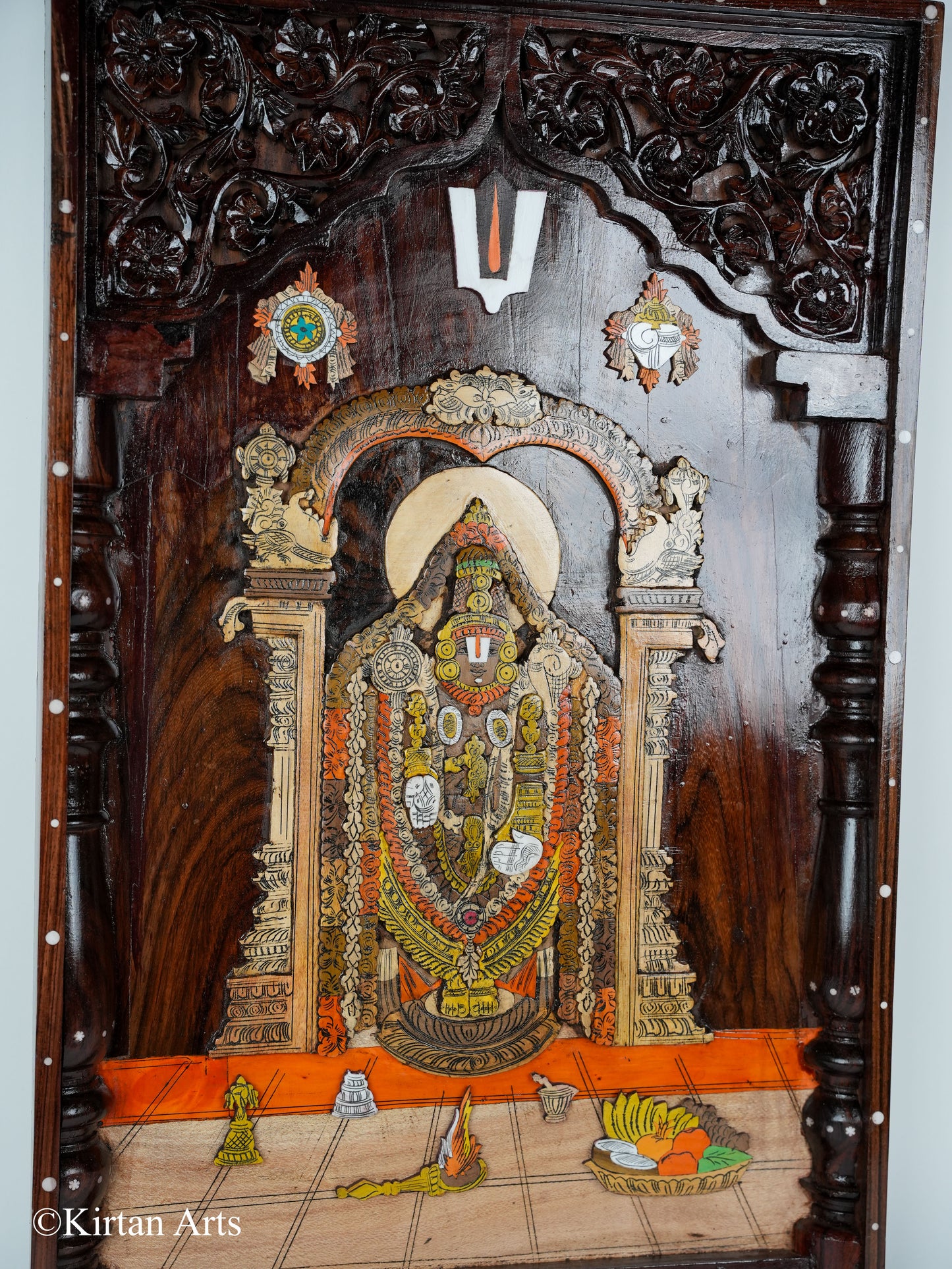 Rosewood Tirupati Balaji Embossed Frame