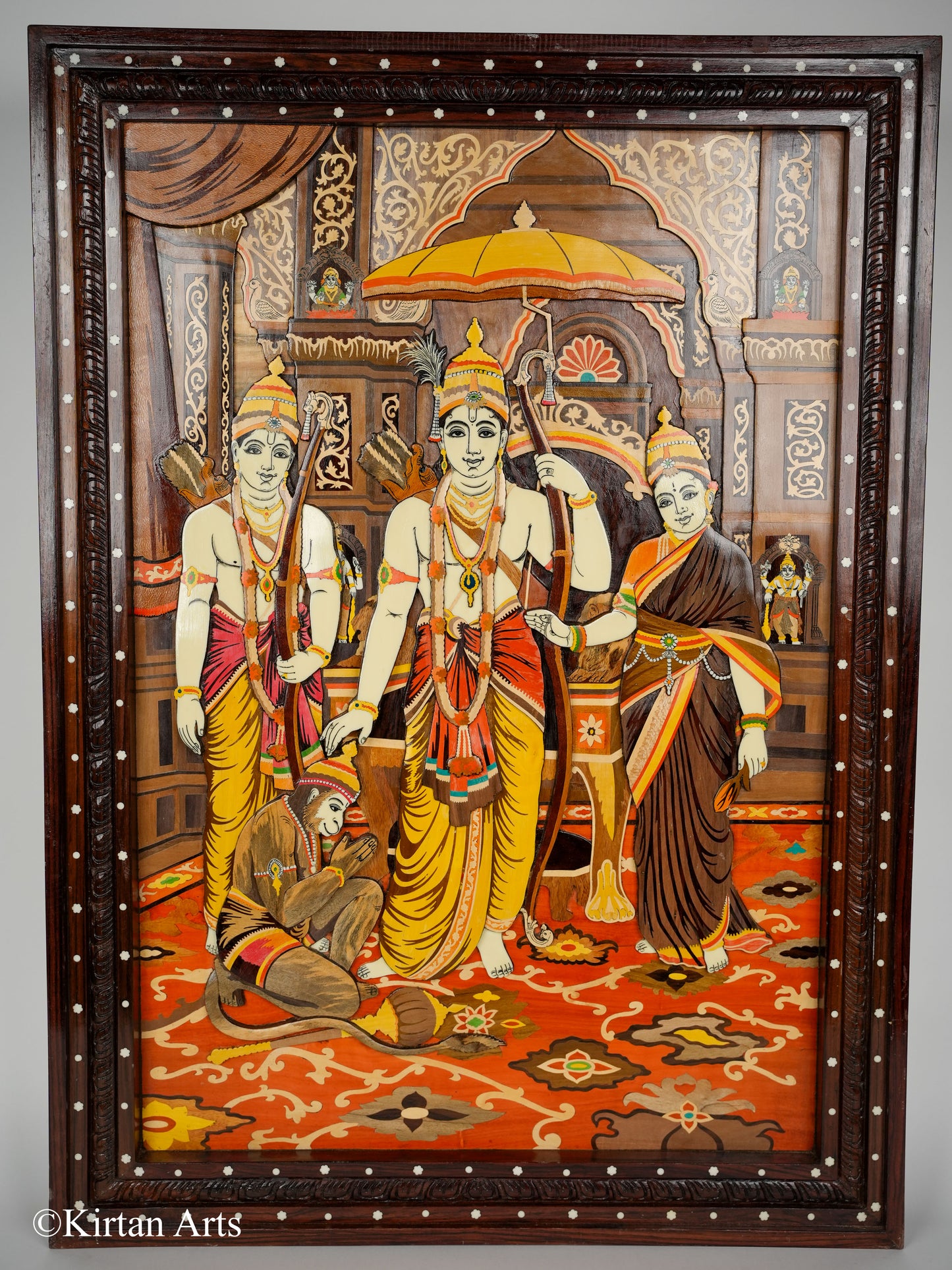 Ram Darbar Rosewood Panel Embossed 2x3 ft