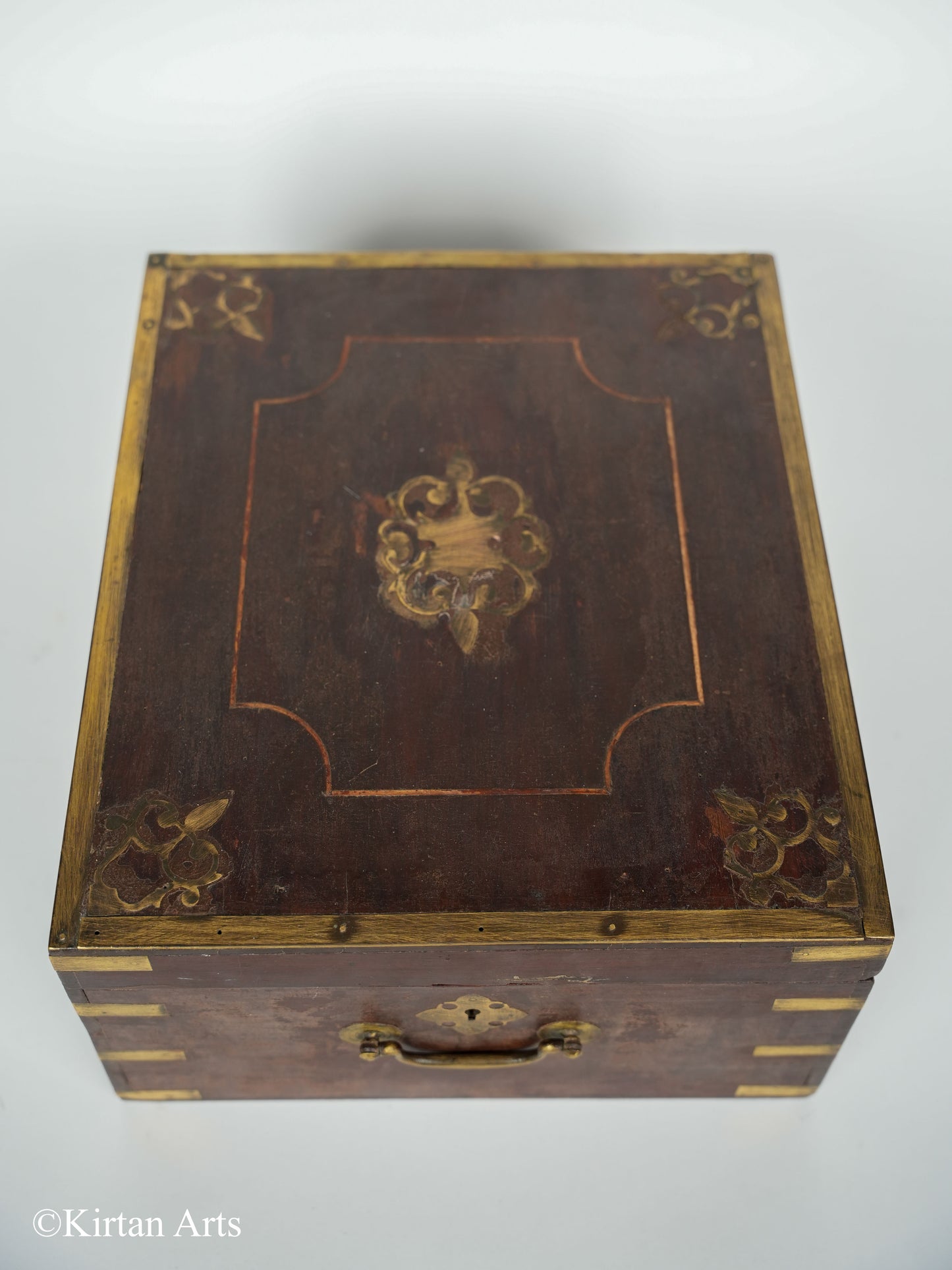 Antique Cash Box with brass work