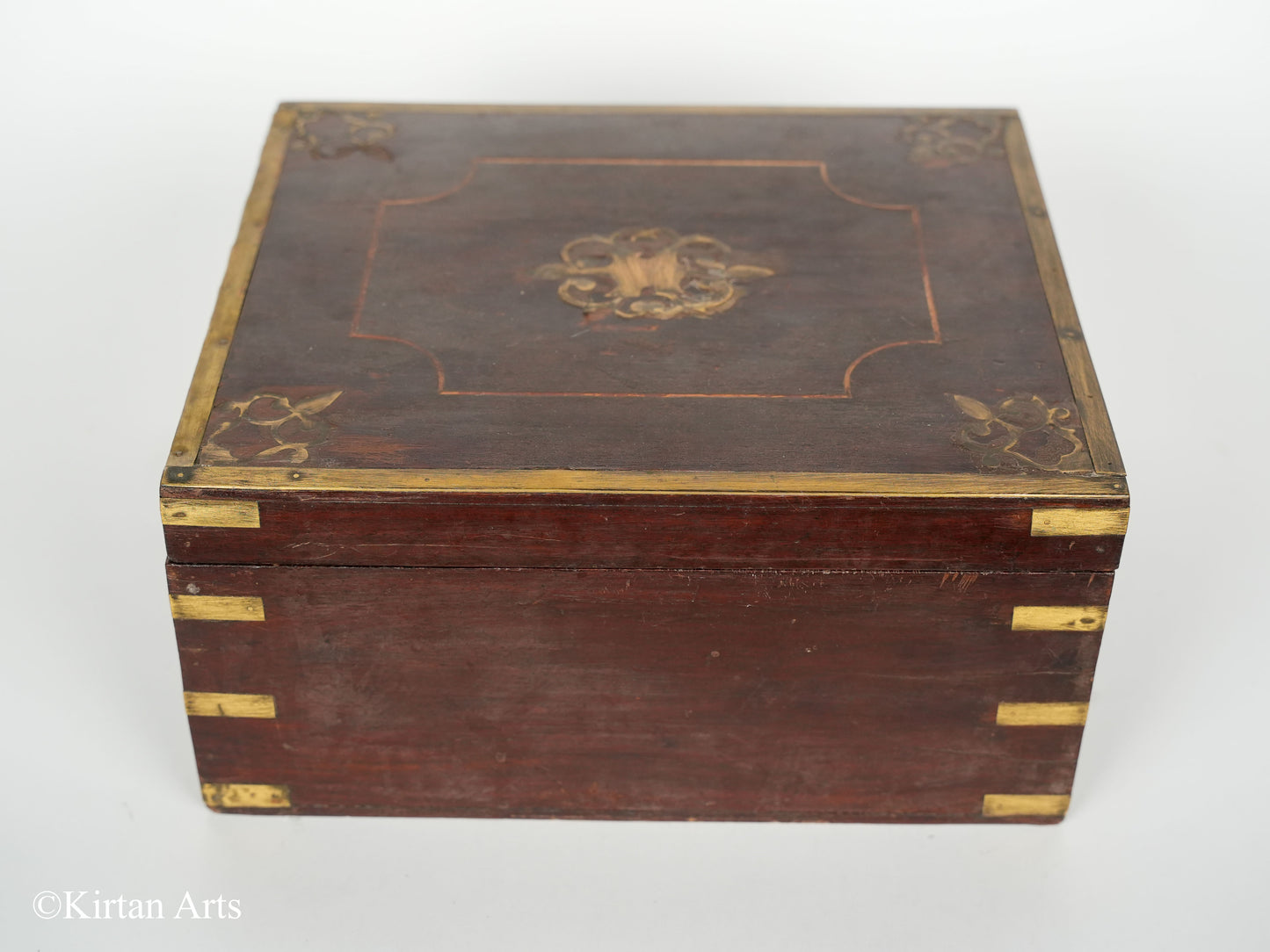 Antique Cash Box with brass work