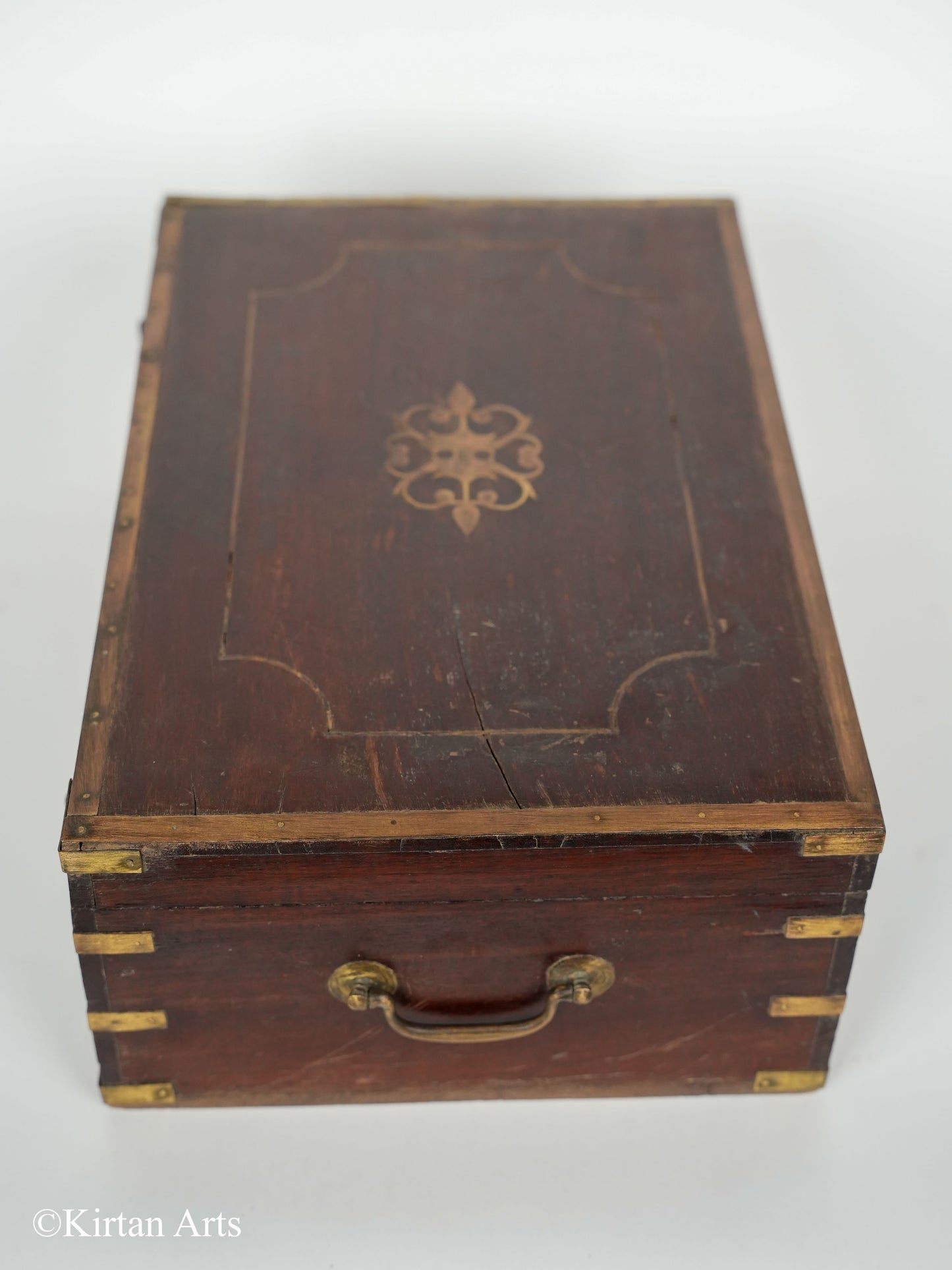 Antique Cash Box with brass work