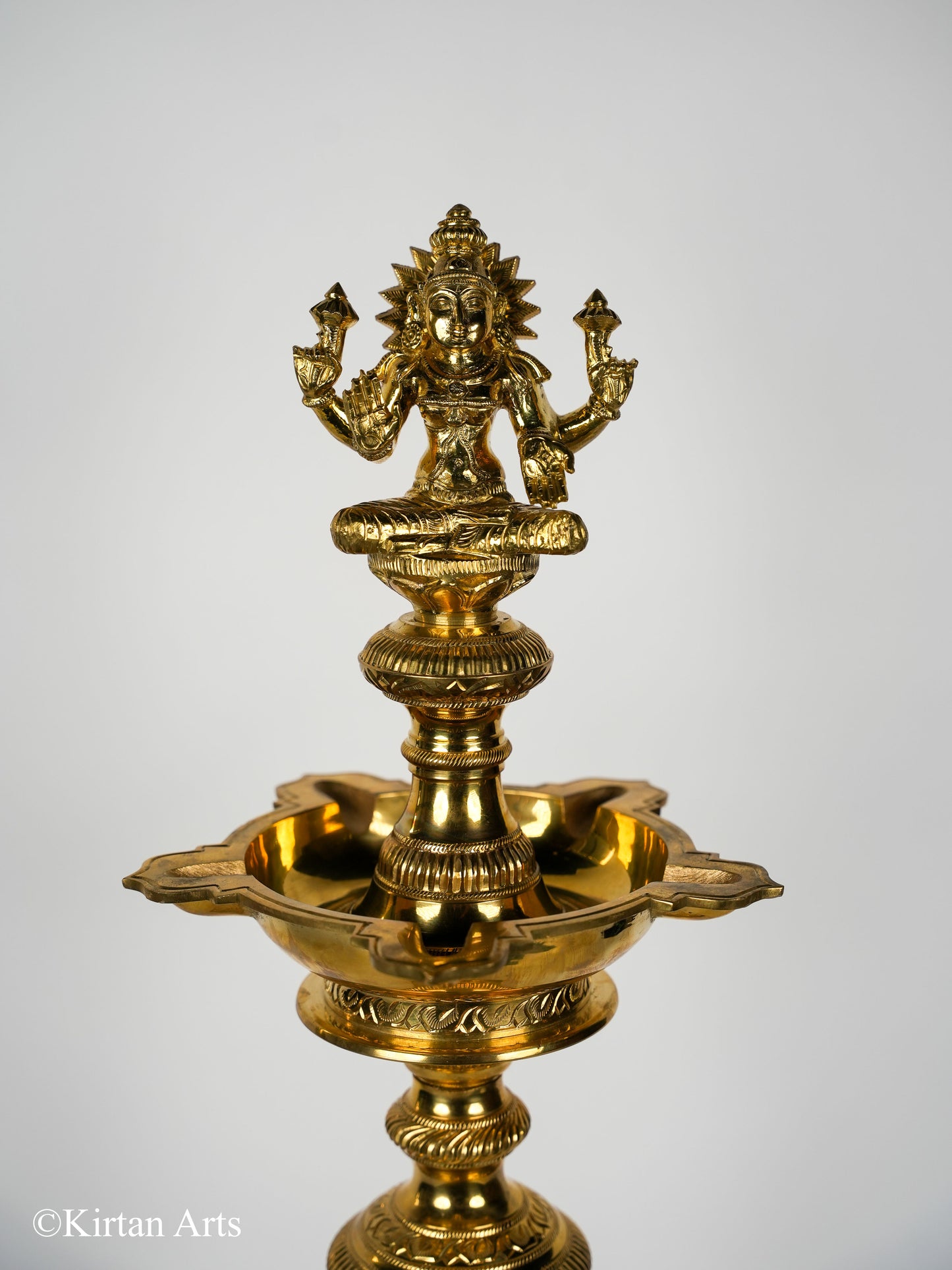 Bronze Lakshmi Lamp 29"