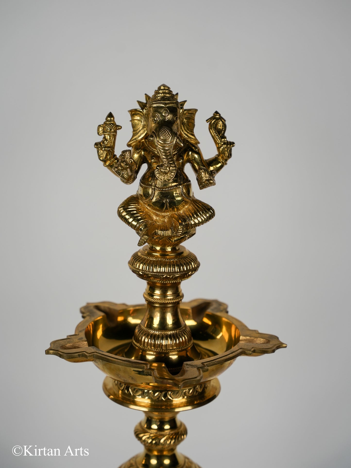 Bronze Ganesha Lamp 29"