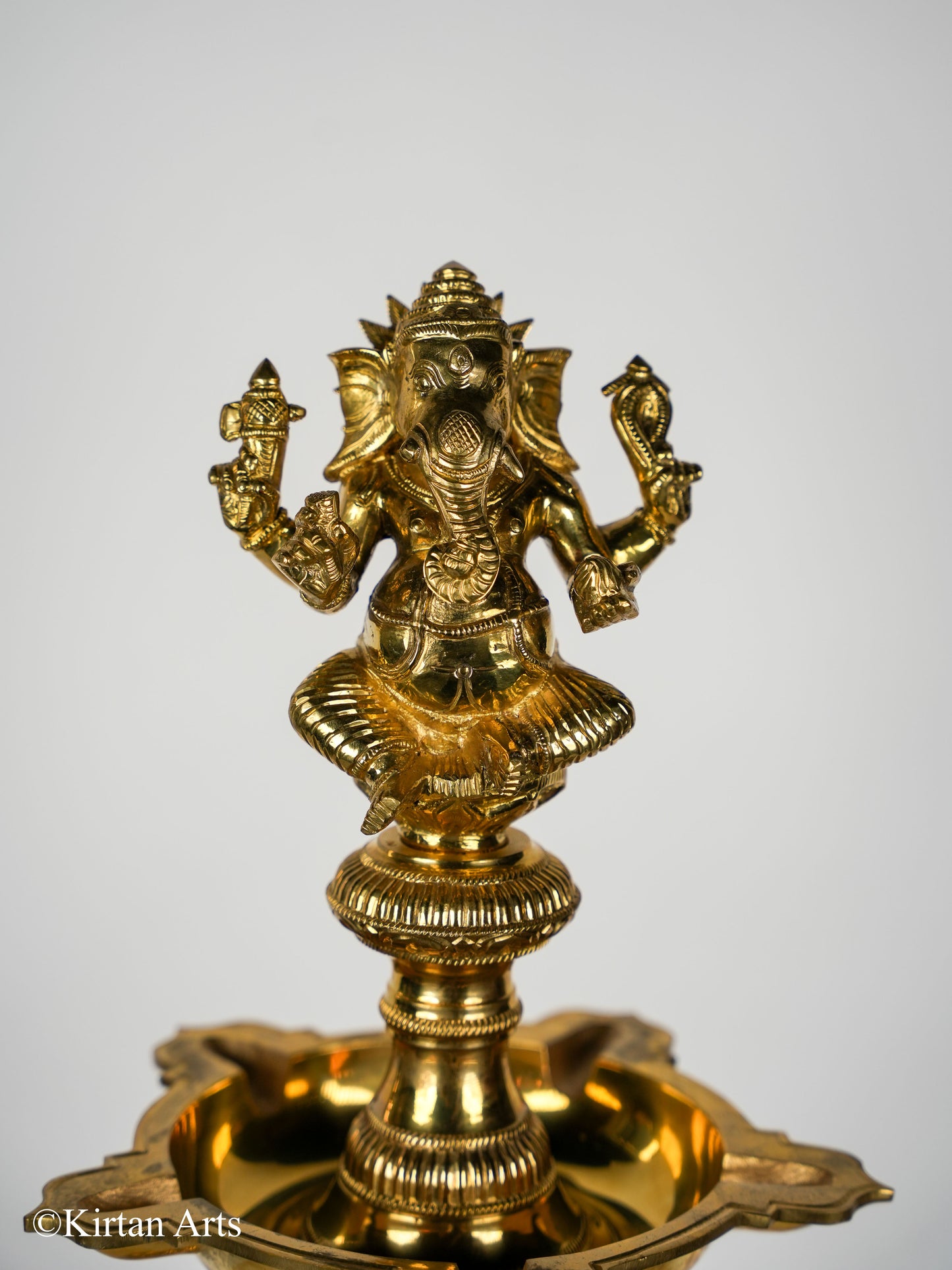 Bronze Ganesha Lamp 29"