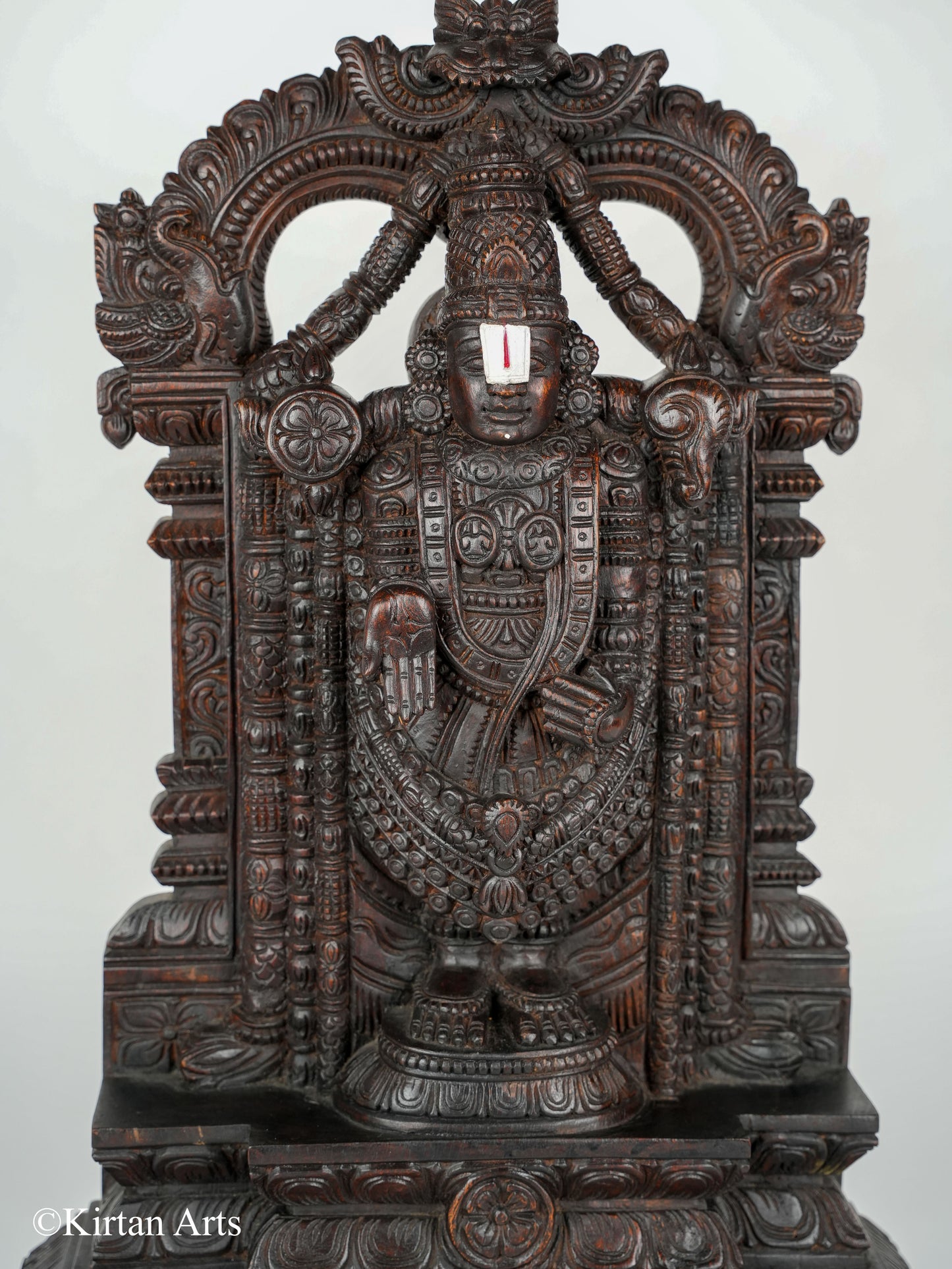 Wood Carved Tirupati Balaji 24"