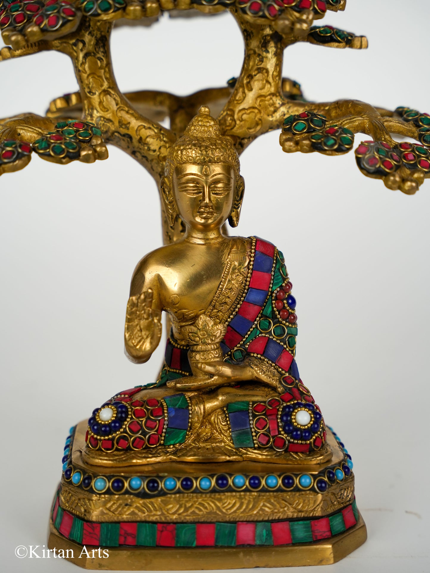 Brass Buddha Tree 12"