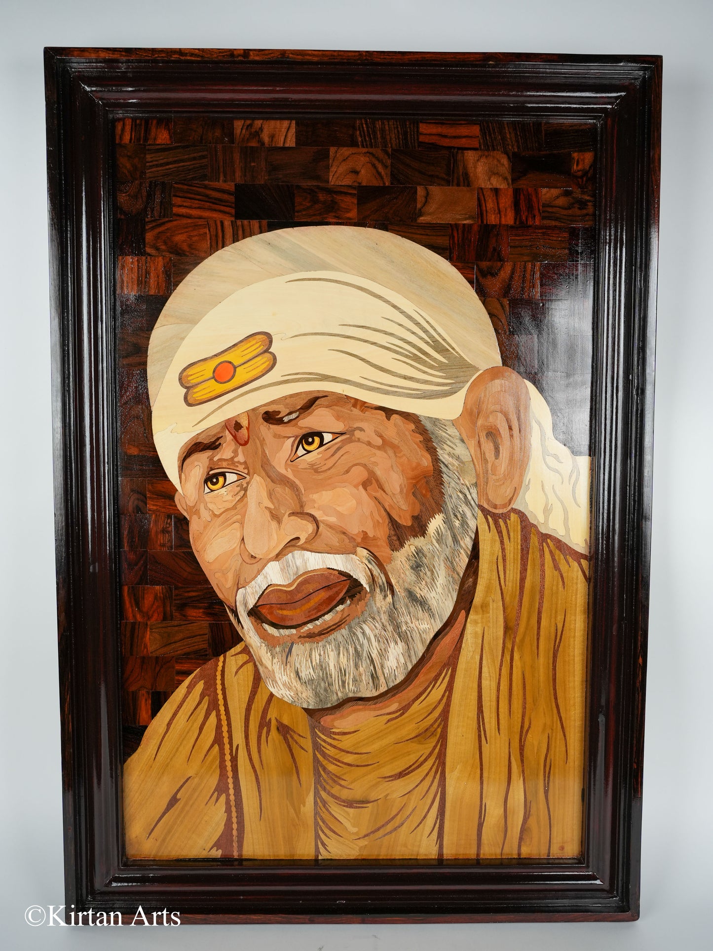 SaiBaba Rosewood Inlay Panel 2x3 ft