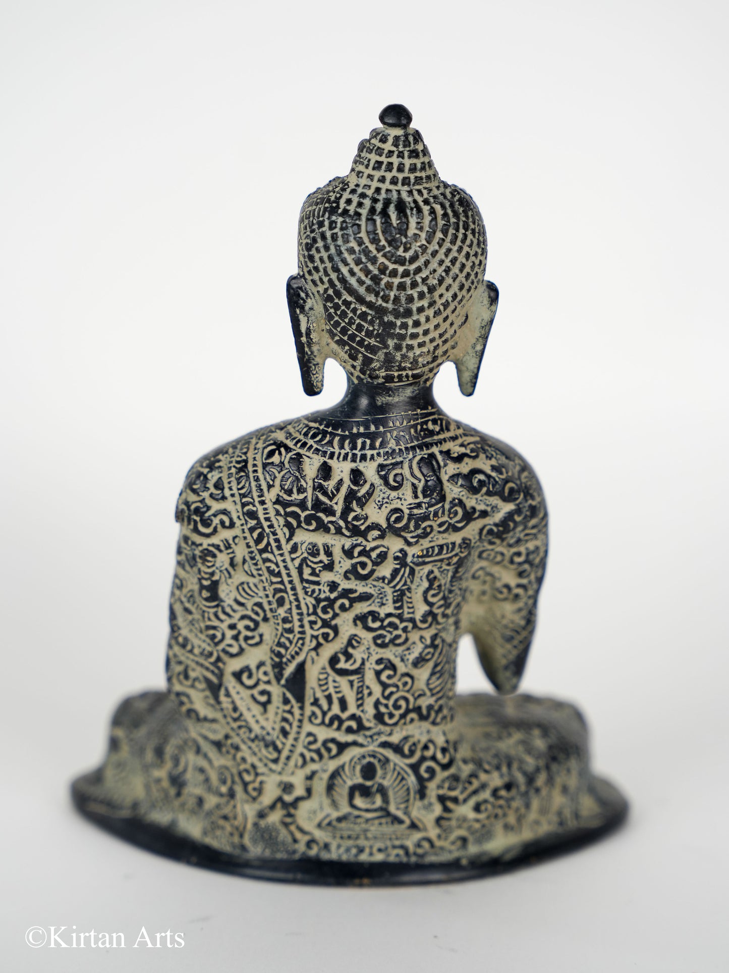 Brass Buddha Stone Finish 7"