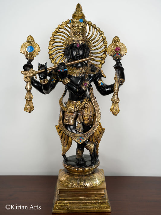 Brass Lord Krishna 23"