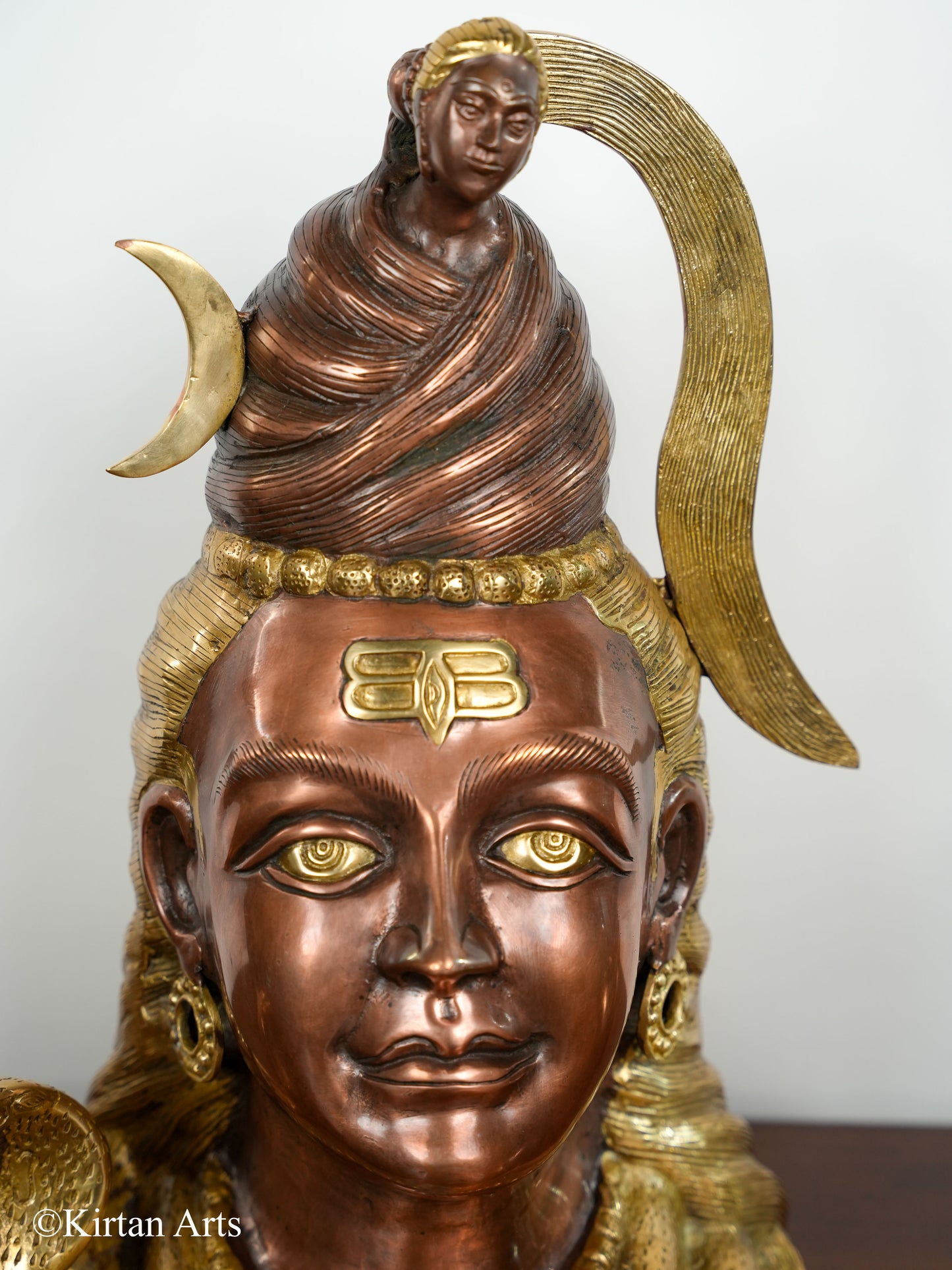 Brass Lord Shiva Bust 21"