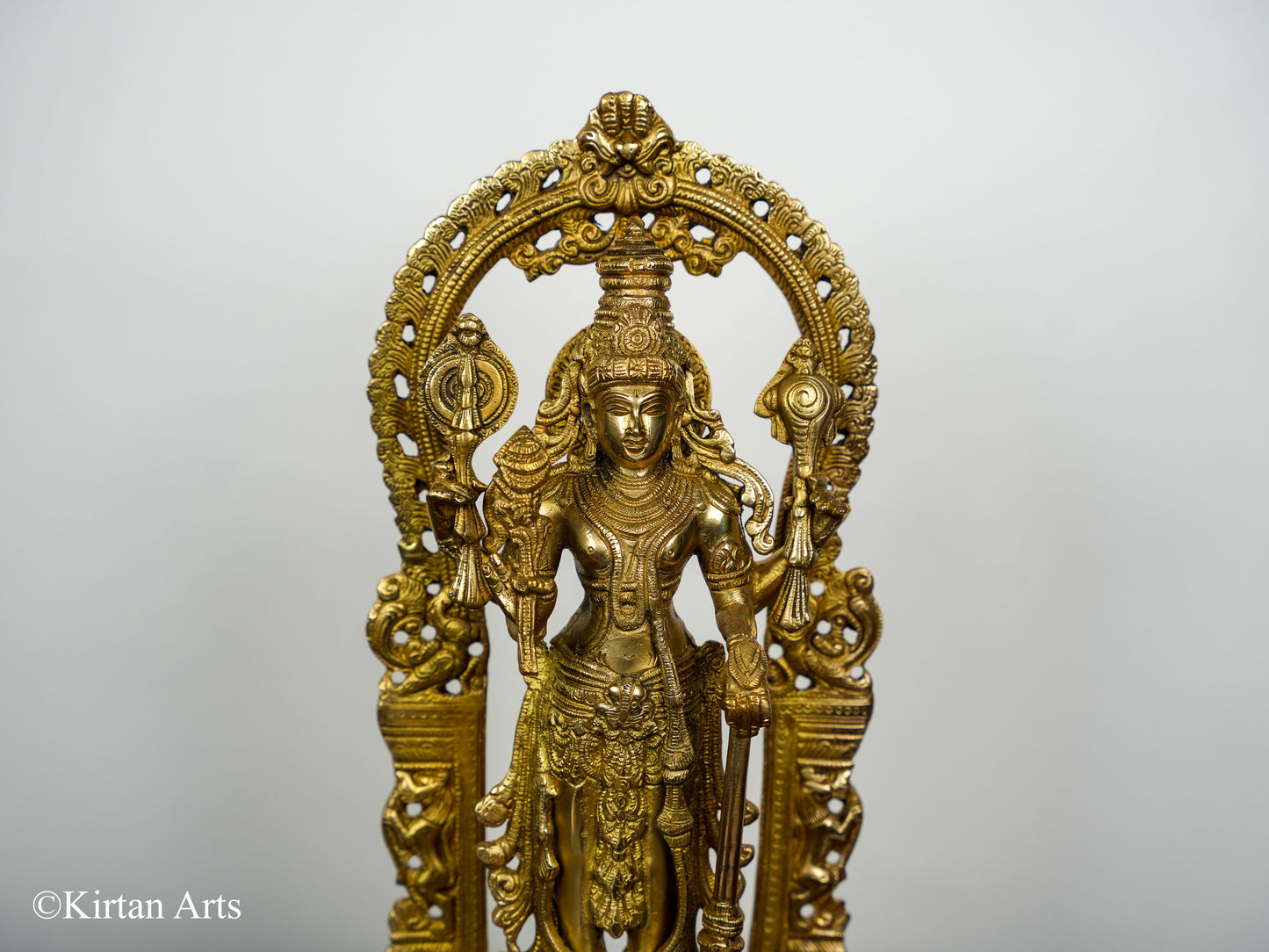 Brass Lord Vishnu Standing 15.5"