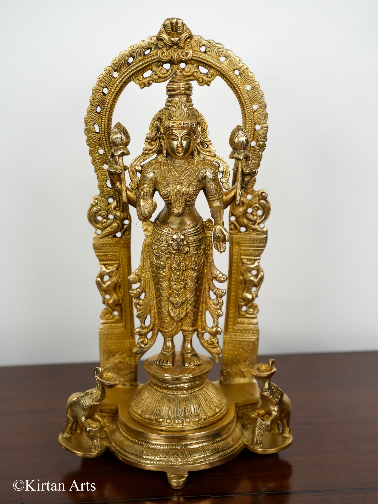 Brass Lakshmi Standing 15.5"