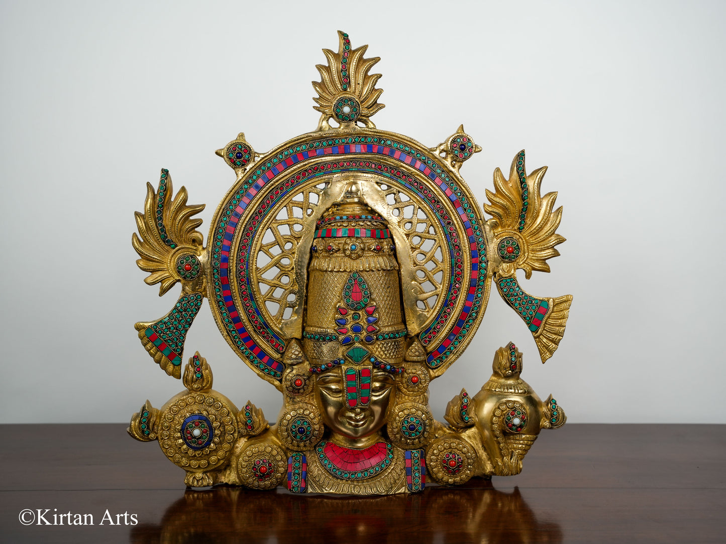 Brass Balaji Bust Stonework 21.5"