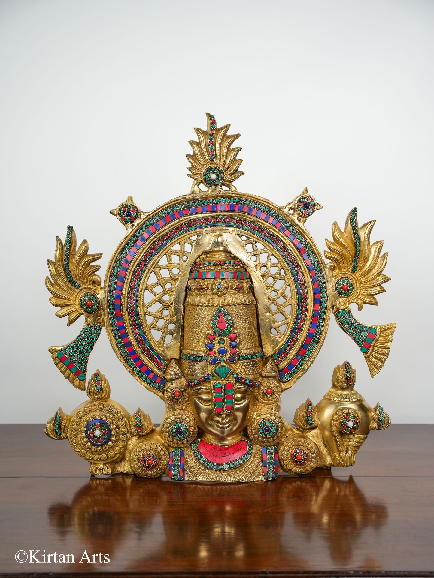 Brass Balaji Bust Stonework 21.5"