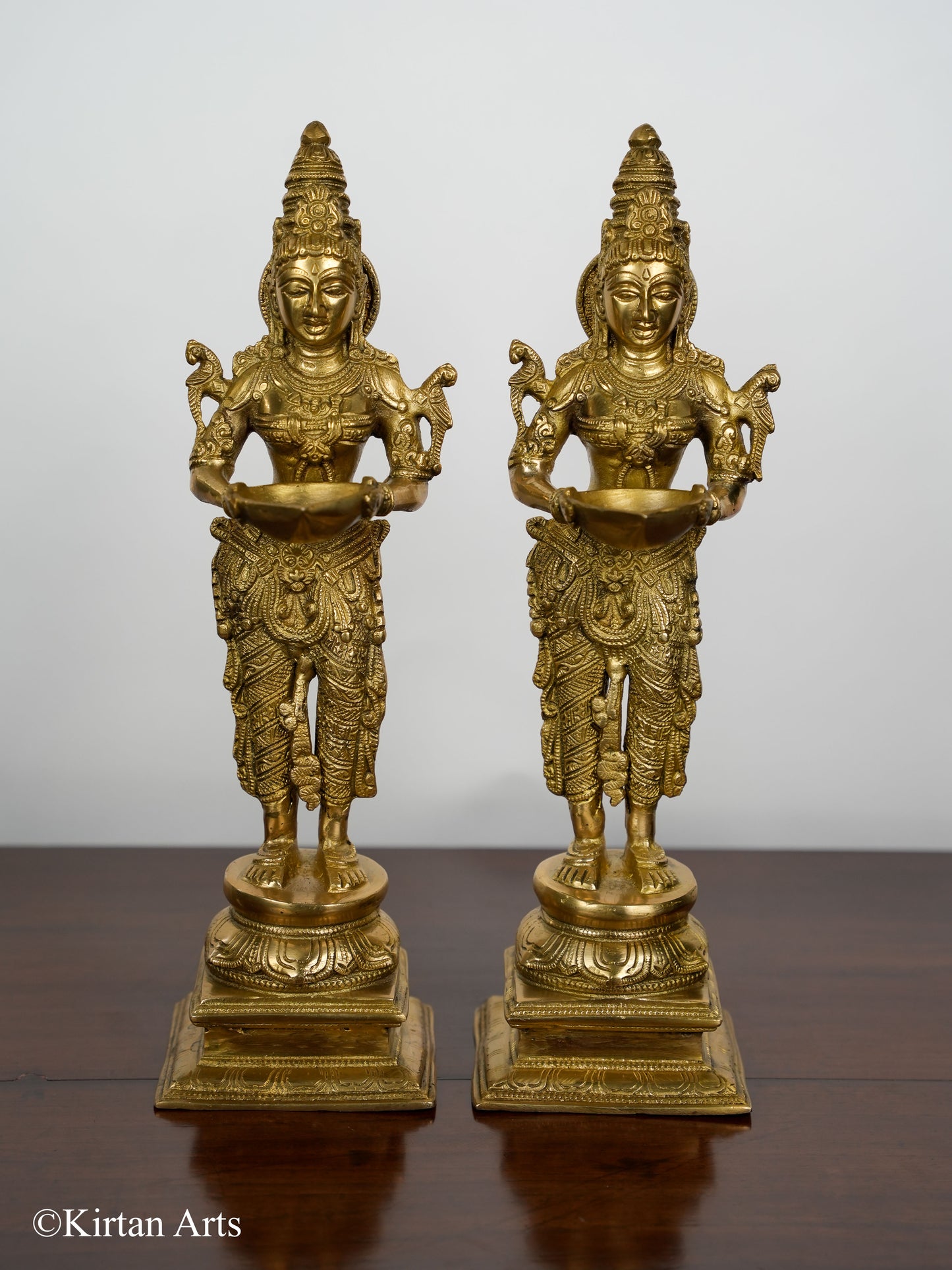 Brass Deep Lakshmi Pair 15"