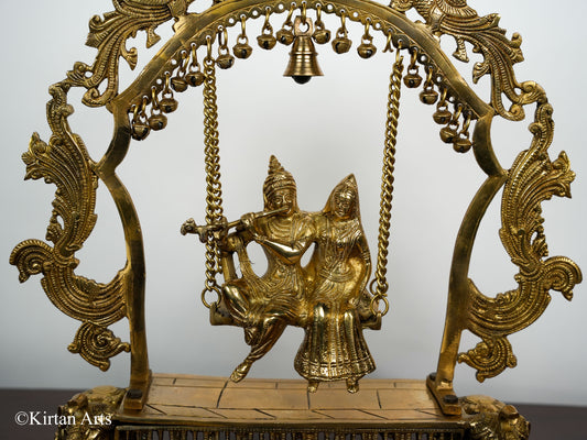 Brass RadhaKrishna Jhula 20"