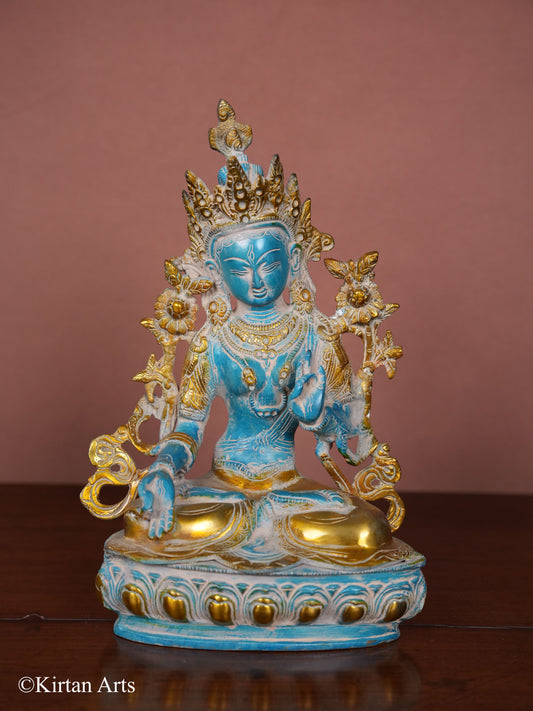 Brass Tara Blue Antique Finish 12"