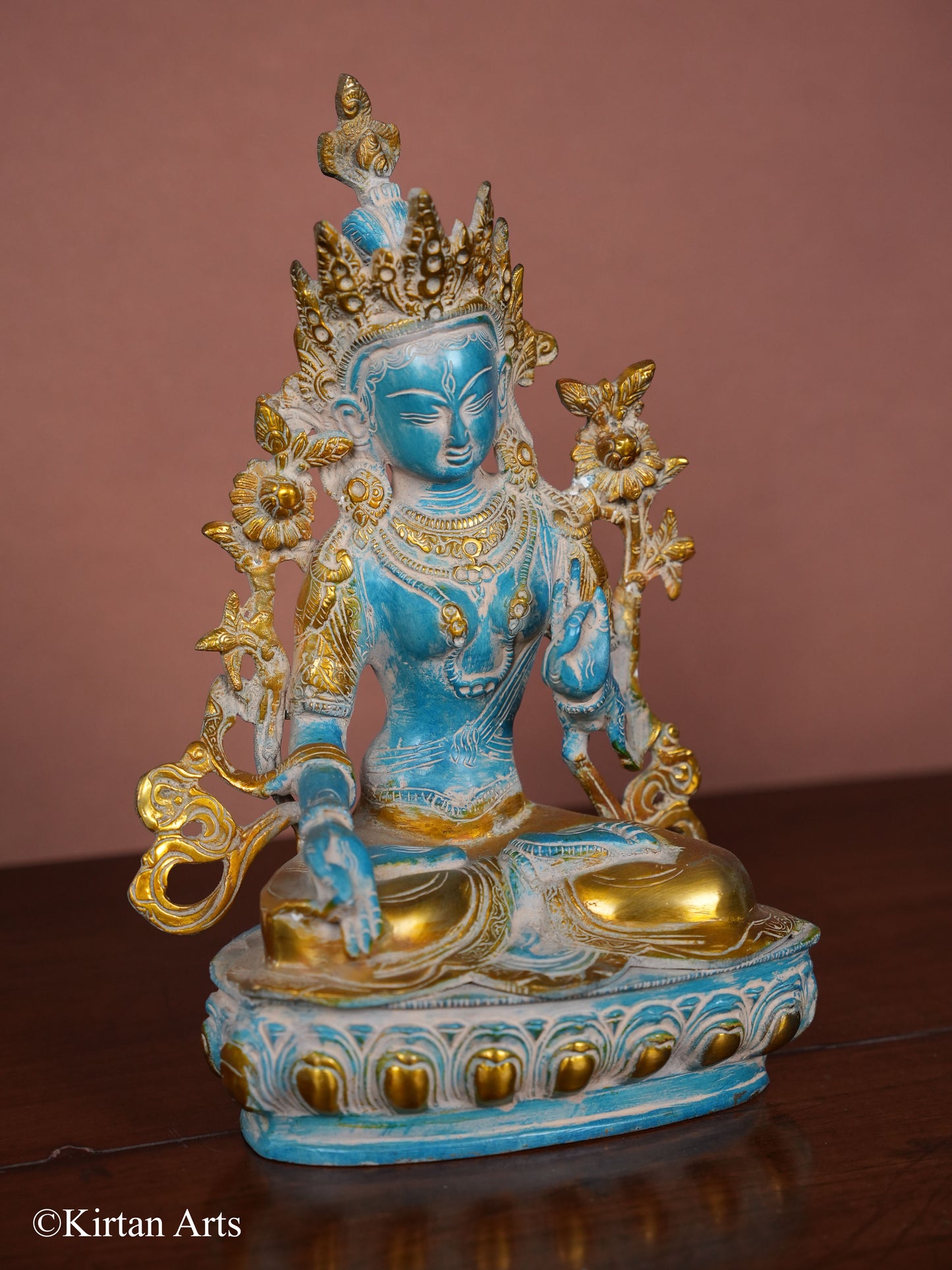 Brass Tara Blue Antique Finish 12"