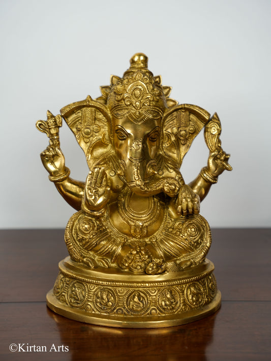 Brass Ganesha 10"