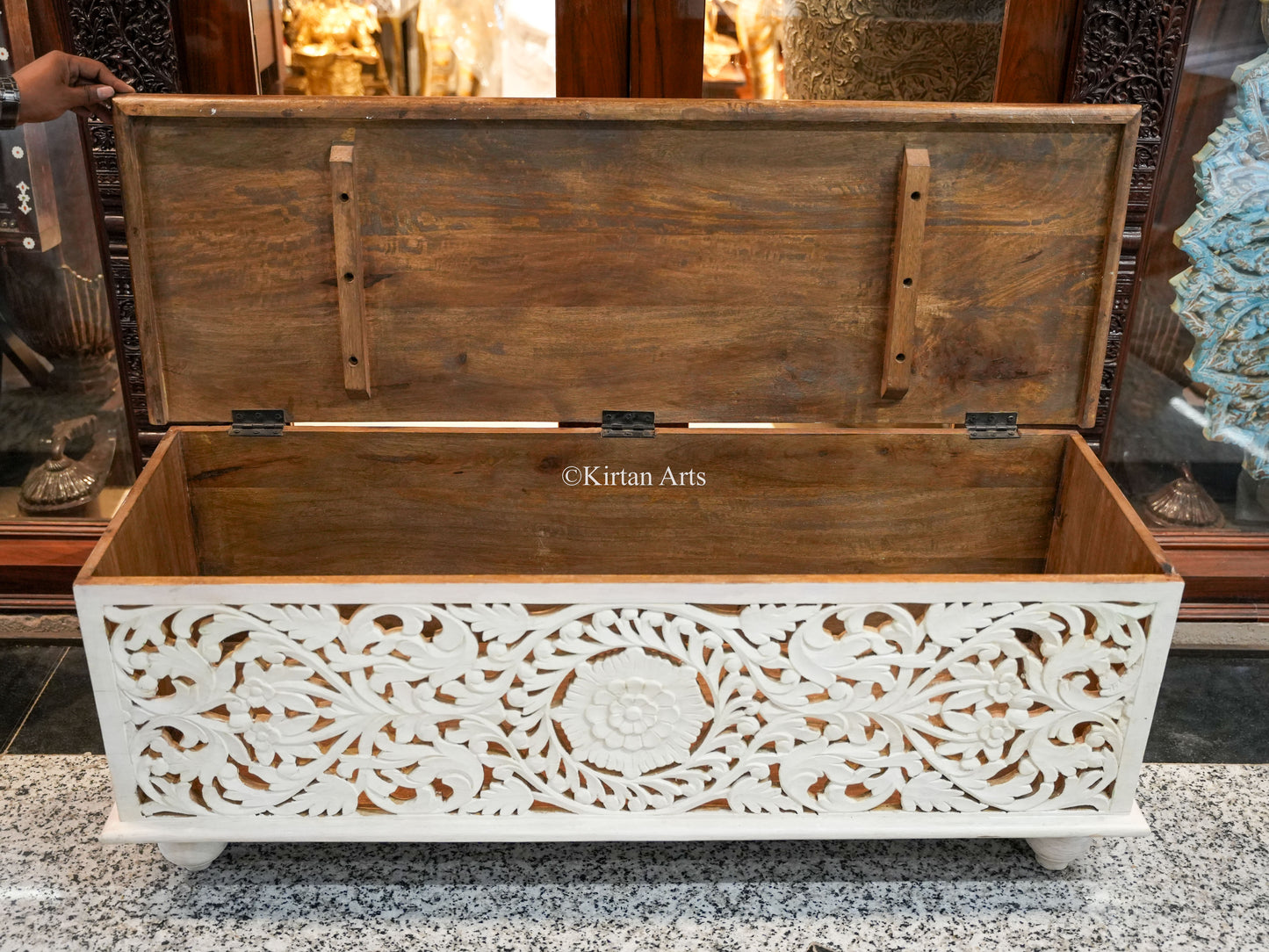 Wooden Chest/Trunk | Jali Work | Distress Finish