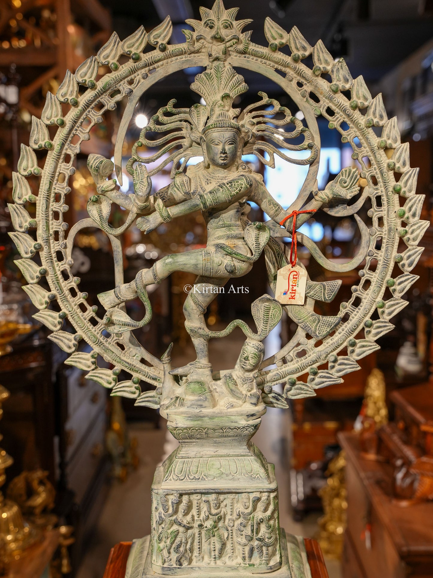 Brass Lord Nataraj Idol Stone Finish 28"