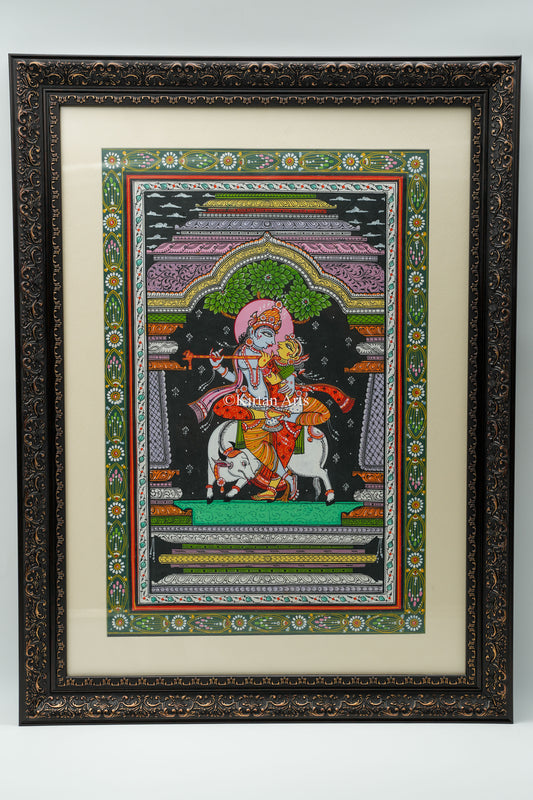 RadhaKrishna Pattachitra Painting 24x18