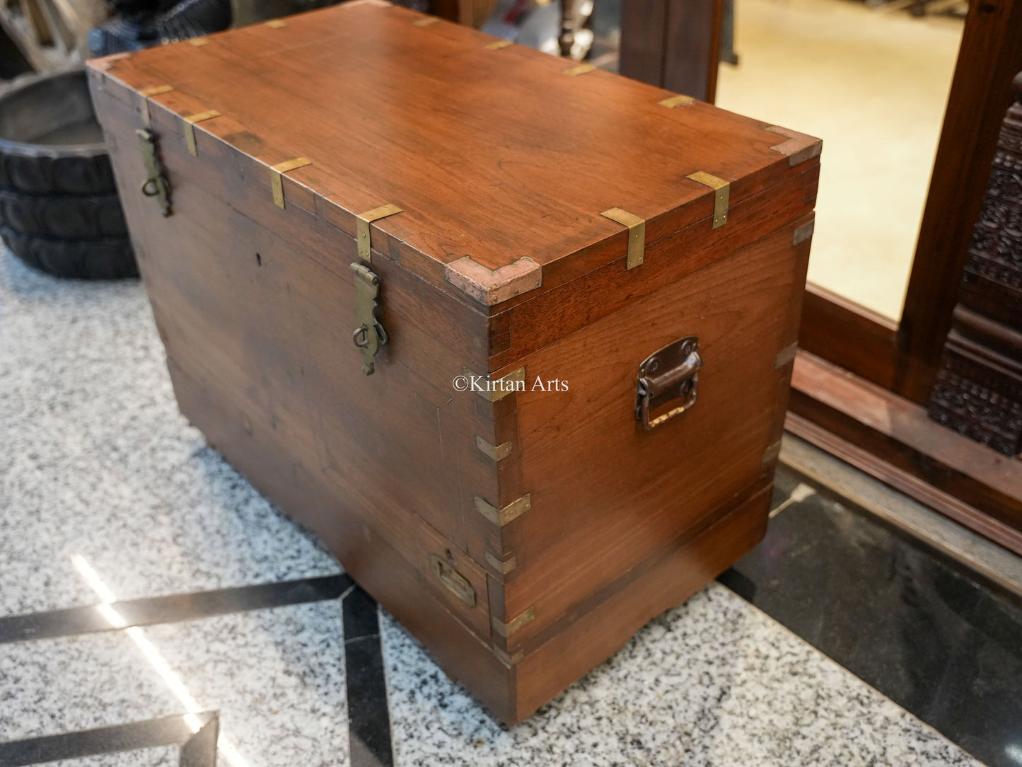 Vintage Rangoon Box | Dowry Chest 31.5"