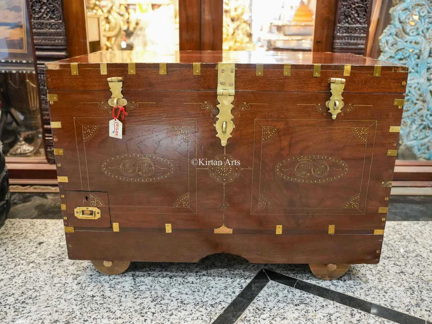 Vintage Rangoon Box | Dowry Chest 36"