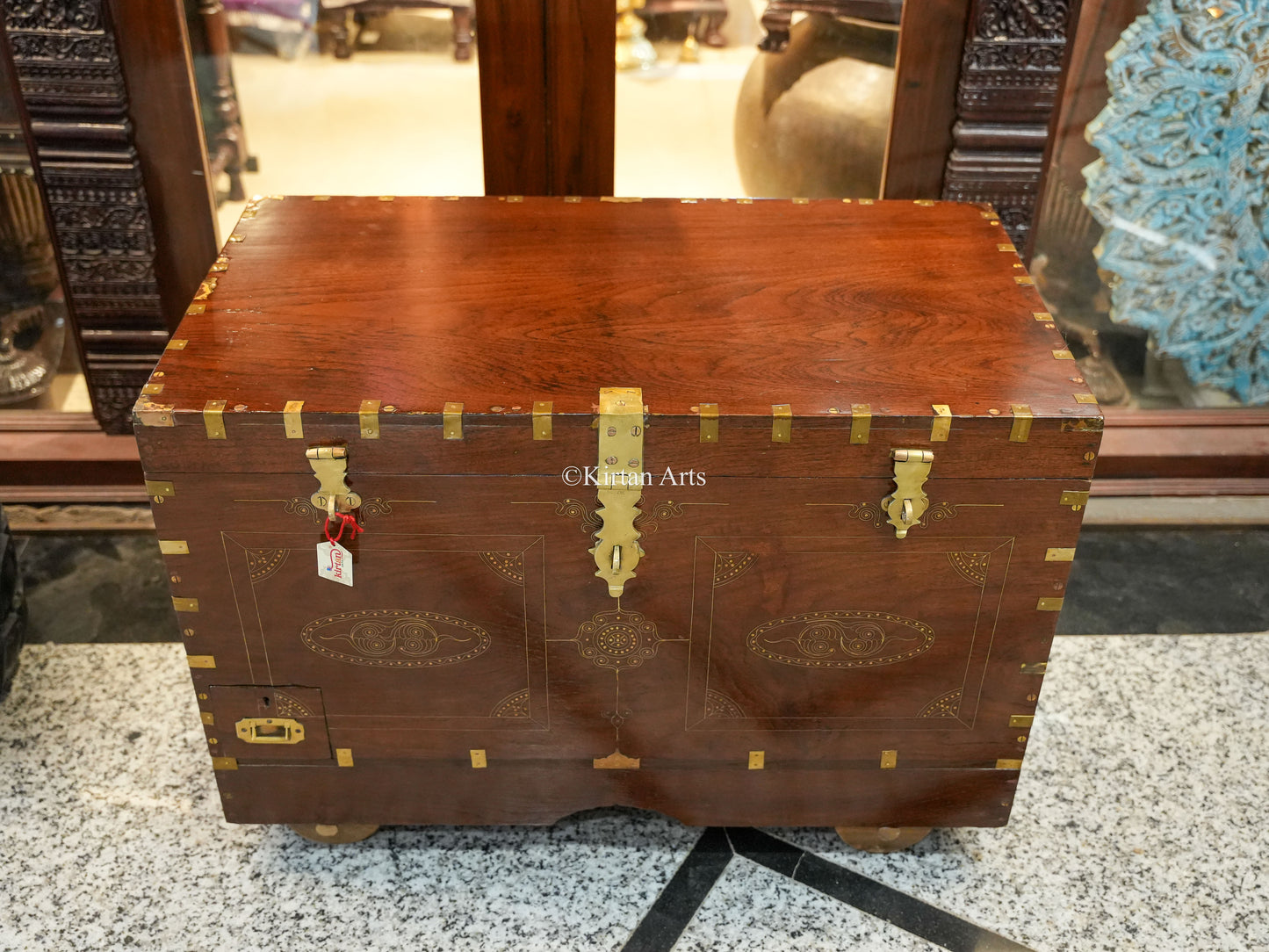 Vintage Rangoon Box | Dowry Chest 36"